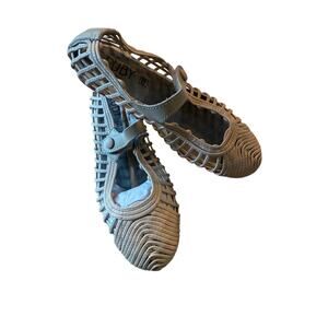 NWOT Ruby Label Size 12 US Kid Girl‎ Off White Cream Perforated Mary Jane Shoes